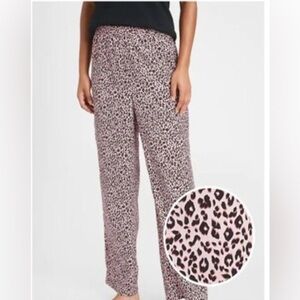 Banana Republic Factory Pink Leopard Print PJ Pants